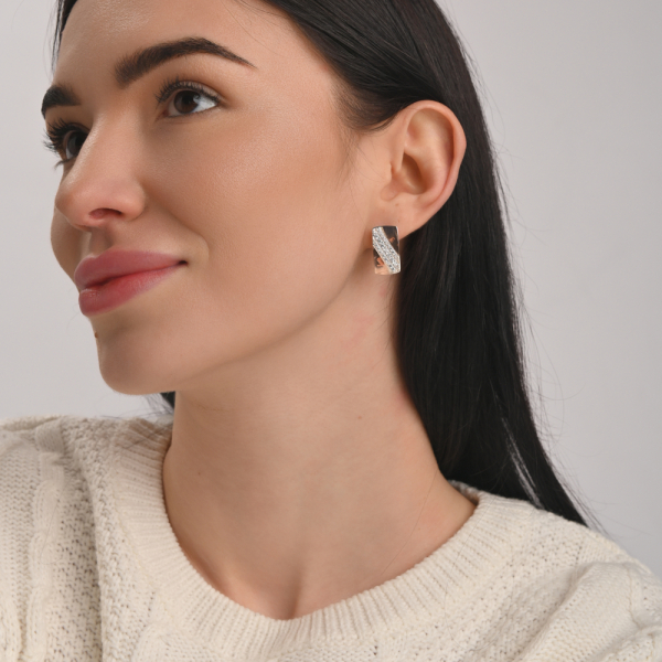 Серебряный набор с золотыми пластинами (123)