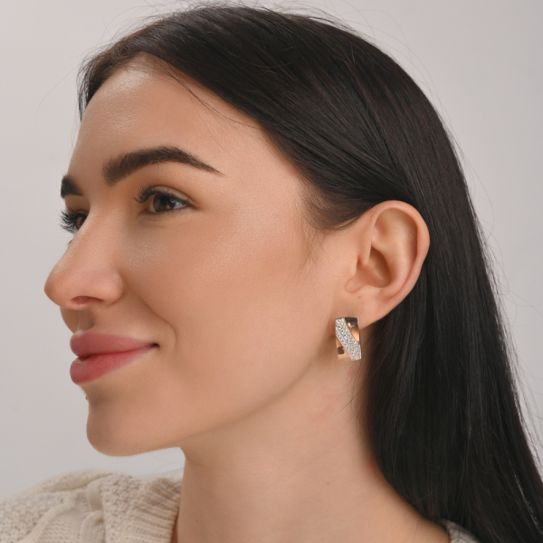 Серебряный набор с золотыми пластинами (123)