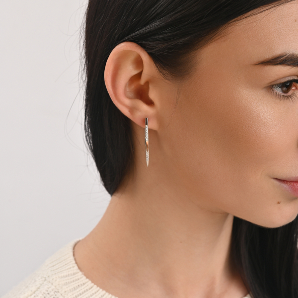 Срібні сережки з золотом (126с)