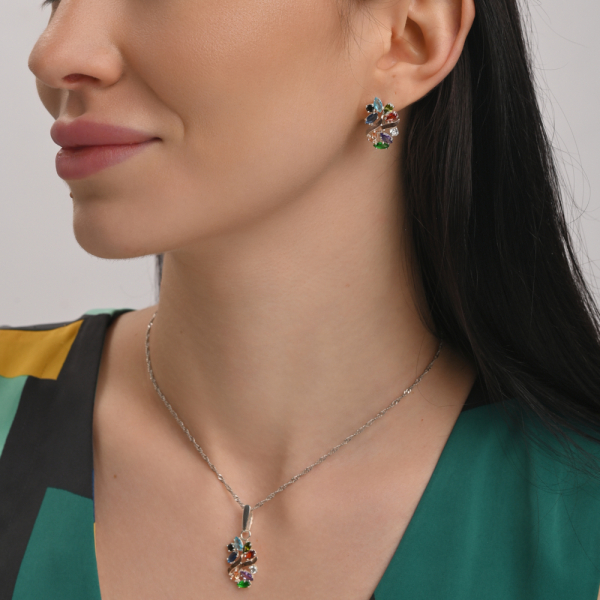 Срібна підвіска з пластинами золота (133п)