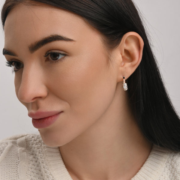 Срібні сережки з золотом (137с)