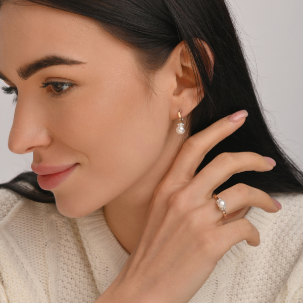 Серебряный гарнитур с золотом (138)