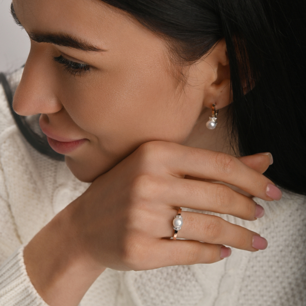 Серебряное кольцо с золотыми пластинами (138к)