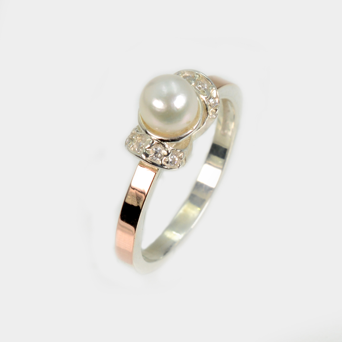 Серебряное кольцо с золотыми пластинами (138к)