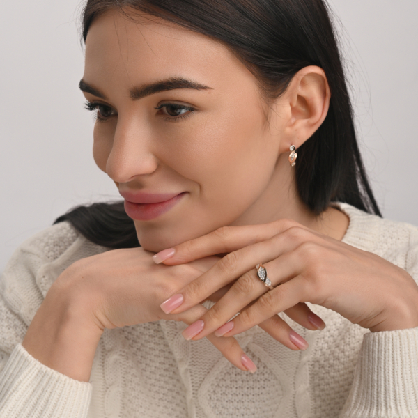 Срібне кільце з золотими пластинами (141к)