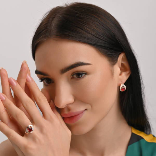 Серебряные серьги с золотыми накладками (144с)