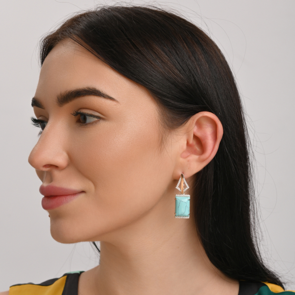 Серебряные серьги с кабашонами (146с)