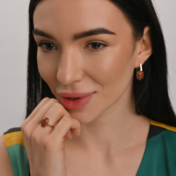 Серебряный комплект с золотыми пластинами (147)