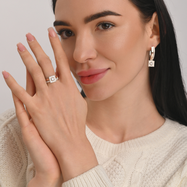 Серебряные серьги с золотыми пластинами (179с)