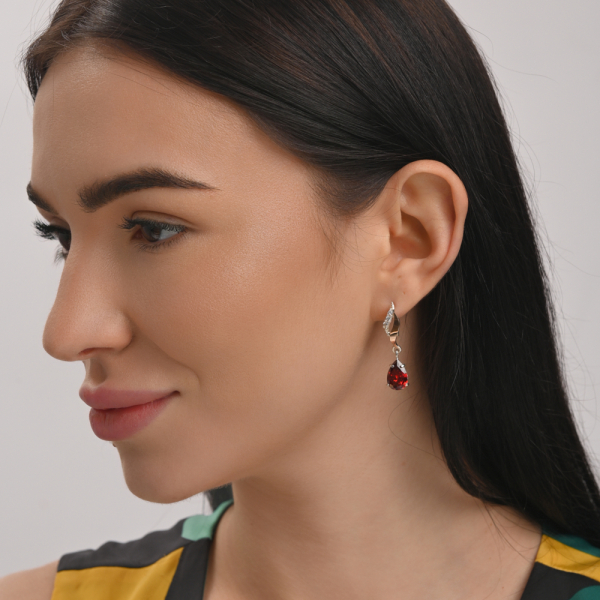 Серебряный набор с золотыми пластинами (183)