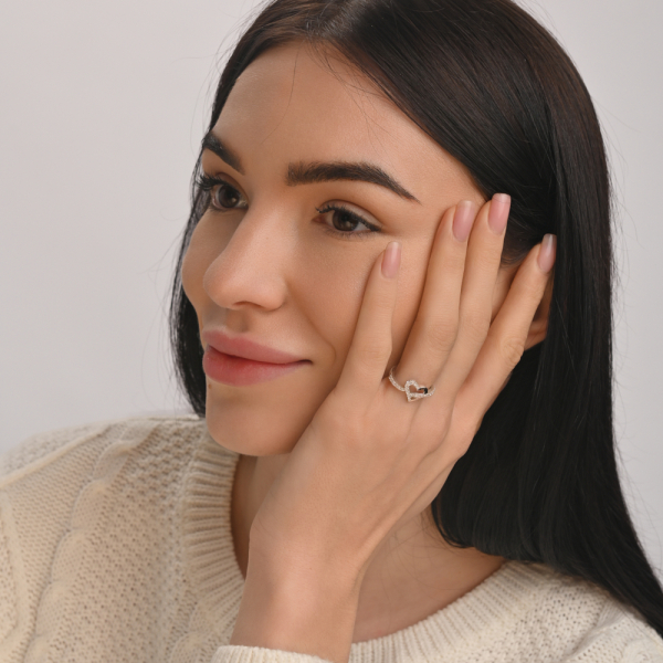 Серебряный набор с золотыми пластинами (189)