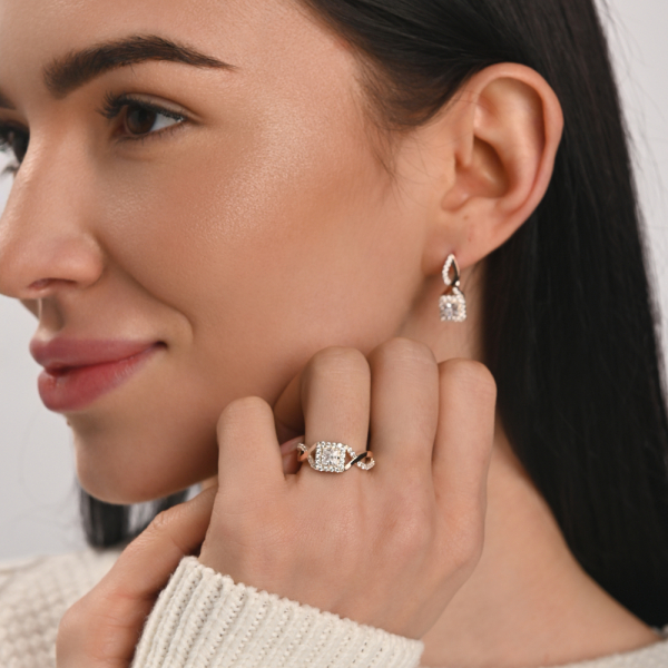 Серебряные серьги с золотыми пластинами (190с)