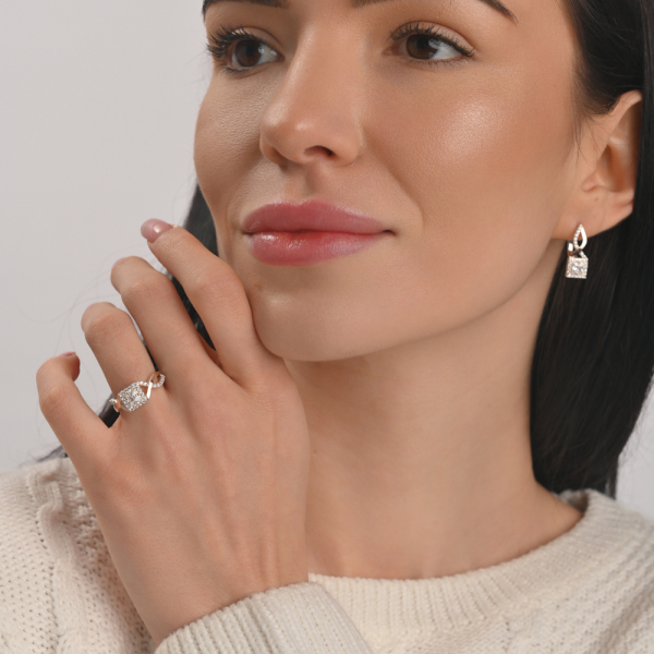 Серебряные серьги с золотыми пластинами (190с)