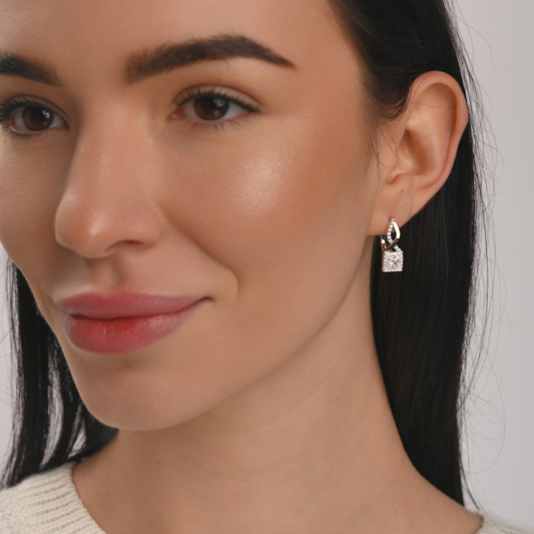 Серебряные серьги с золотыми пластинами (190с)