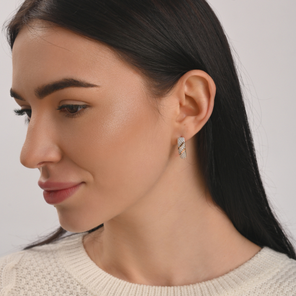 Серебряный набор с золотыми пластинами (196)