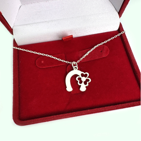 Срібна підвіска на ланцюжку "Підкова" 2013п