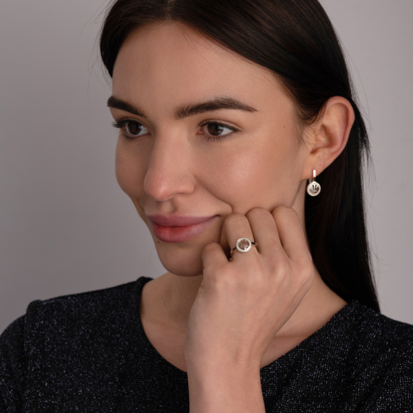 Серебряное кольцо с гербом Украины (242к)