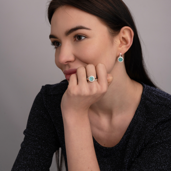 Серебряный набор с бирюзой (267-2)