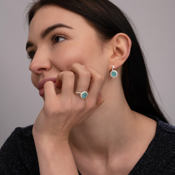 Серебряный набор с бирюзой (267-2)