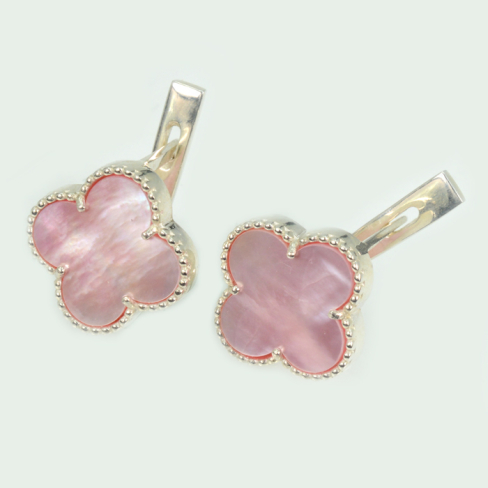 Серебряные серьги с клевером