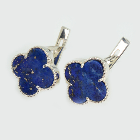 Серебряные серьги с клевером