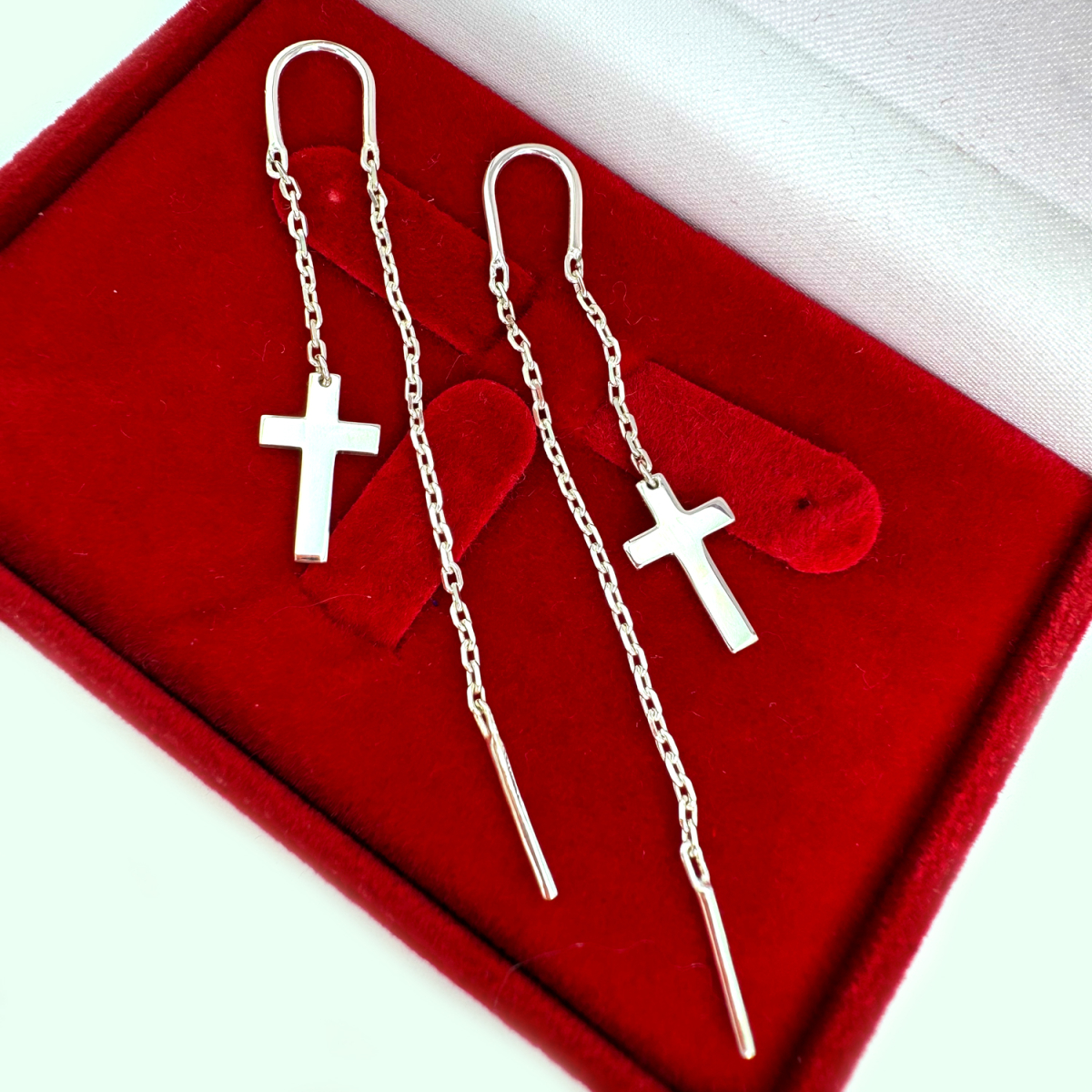 Серебряные серьги-протяжки, 3005с (3005с)