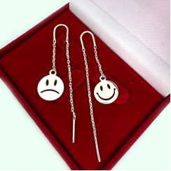 Серебряные серьги-протяжки, 3012с