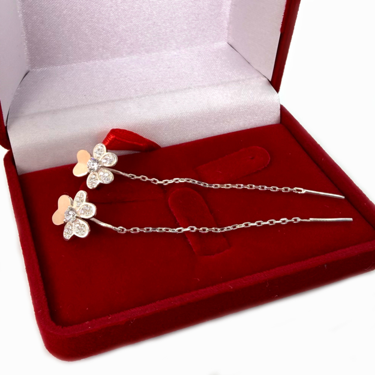 Серебряные серьги-протяжки (3024с)