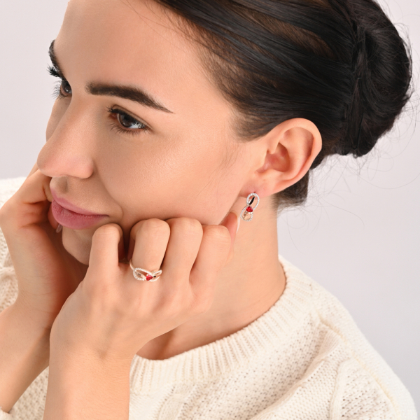 Серебряные серьги с золотыми пластинами "MOM" (316с)