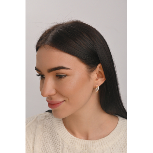 Серебряный набор с золотыми пластинами (197)