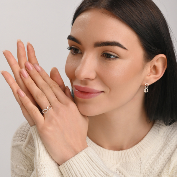 Серебряный набор с золотыми пластинами (200)