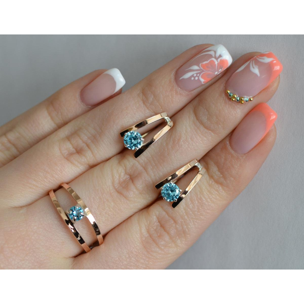 Гарнитур из серебра с золотыми накладками (004)