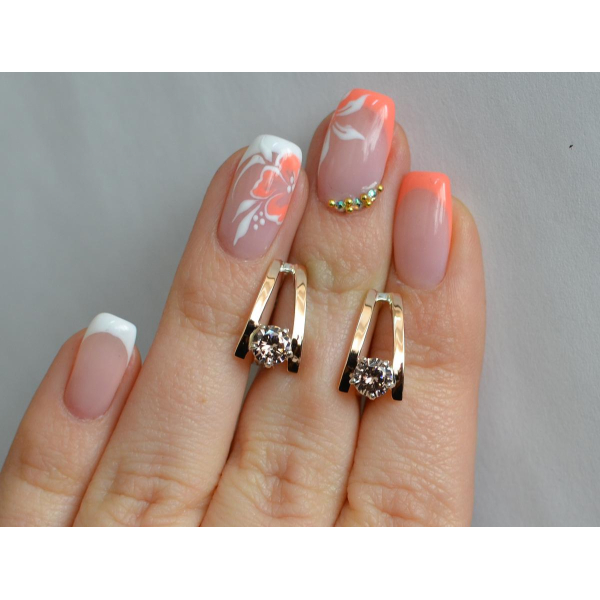 Серебряные серьги с золотыми напайками (004с)