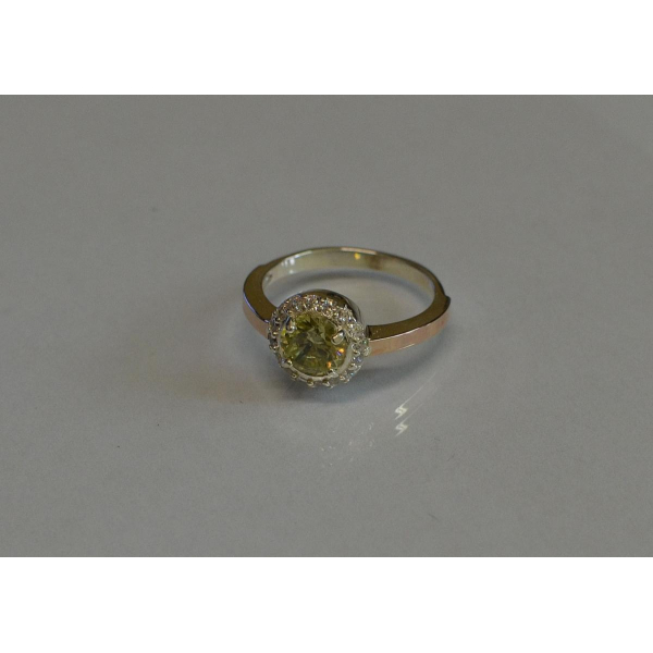 Серебряное кольцо с напайками из золота (005к)