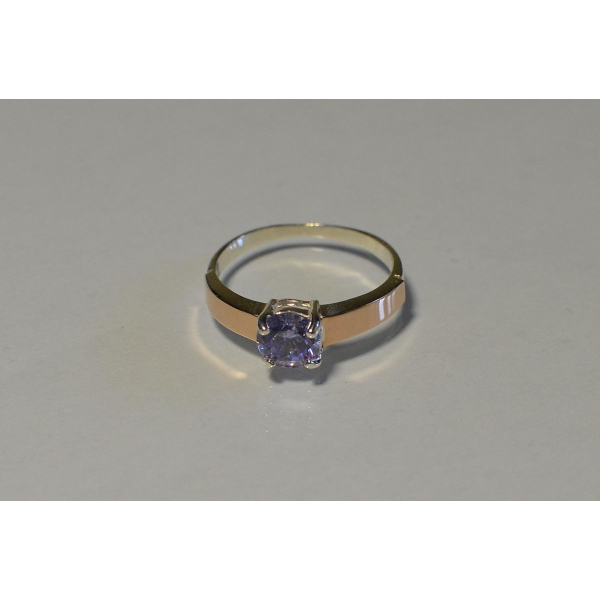 Срібна каблучка з золотими напайками (007к)