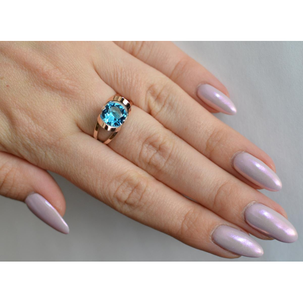 Кольцо серебряное  с золотыми вставками (010к)