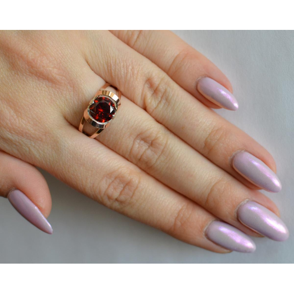 Кольцо серебряное  с золотыми вставками (010к)