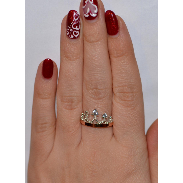 Серебряное кольцо  с пластинами из золота (013к)