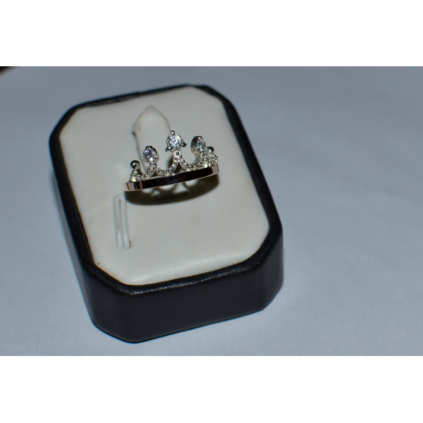 Серебряное кольцо  с пластинами из золота (013к)