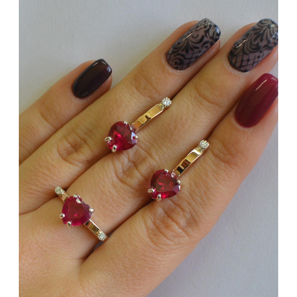 Серебряный гарнитур с золотыми напайками (025)