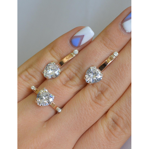 Серебряный гарнитур с золотыми напайками (025)