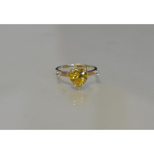 Серебряное кольцо с золотыми напайками (025к)