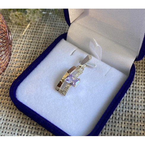 Срібна підвіска з пластинами золота