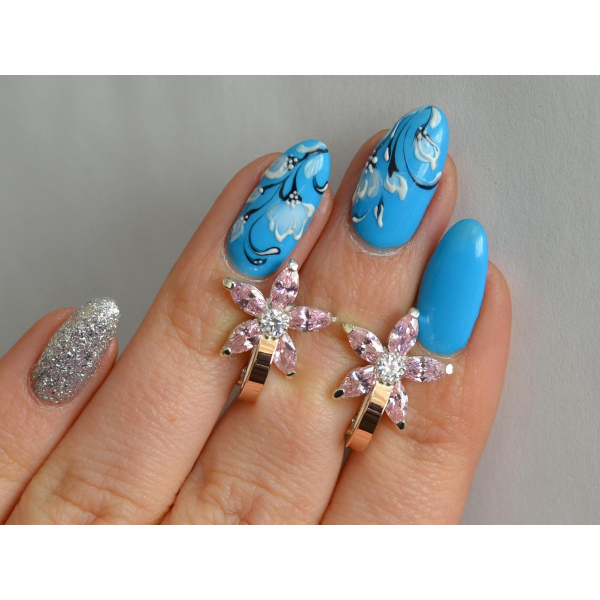 Серебряные серьги с напайками из золота (034с)