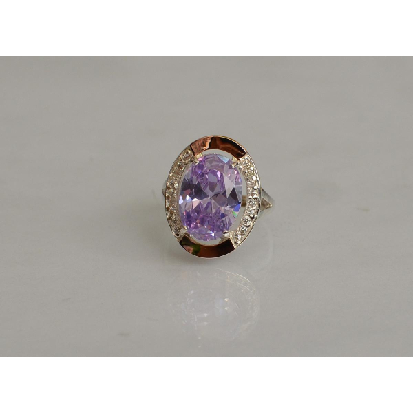 Серебряное кольцо со вставками из золота (037к)