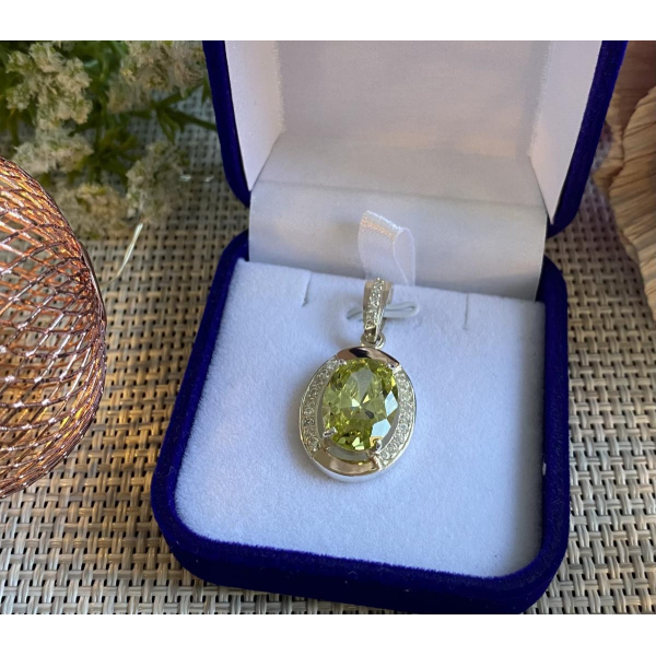 Серебряная подвеска со вставками из золота (037п)