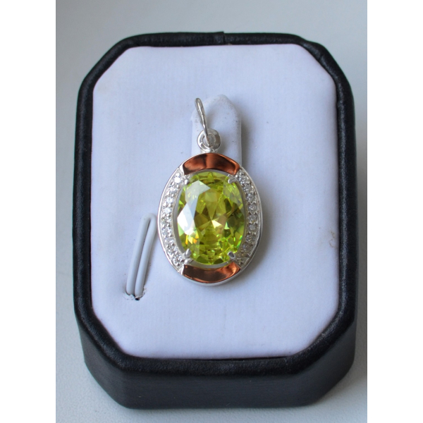 Серебряная подвеска со вставками из золота (037п)