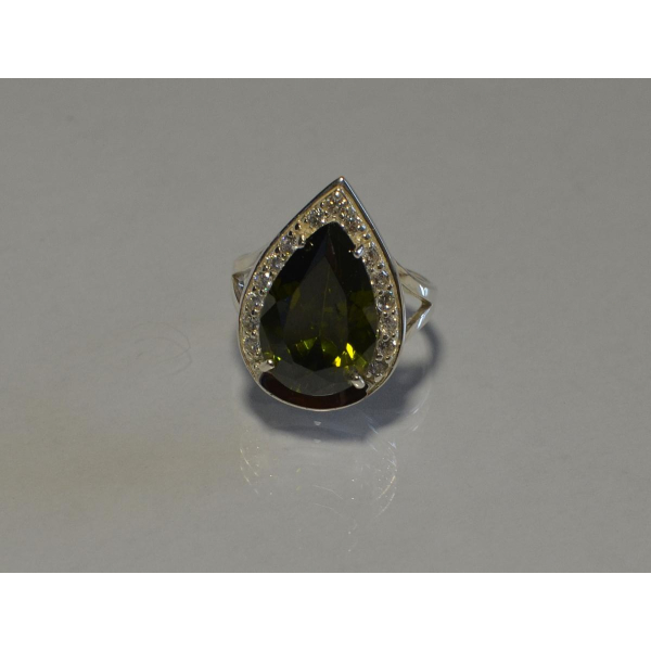 Серебряное кольцо  с пластинами из золота (038к)