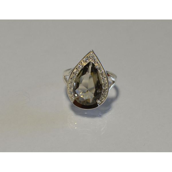 Серебряное кольцо  с пластинами из золота (038к)