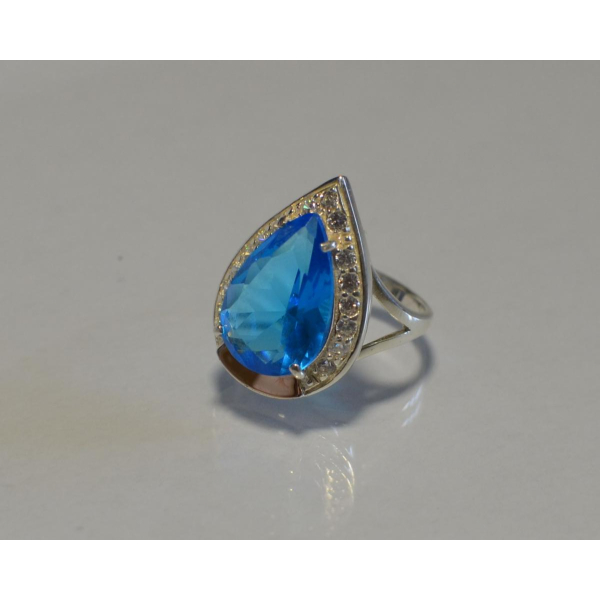 Серебряное кольцо  с пластинами из золота (038к)